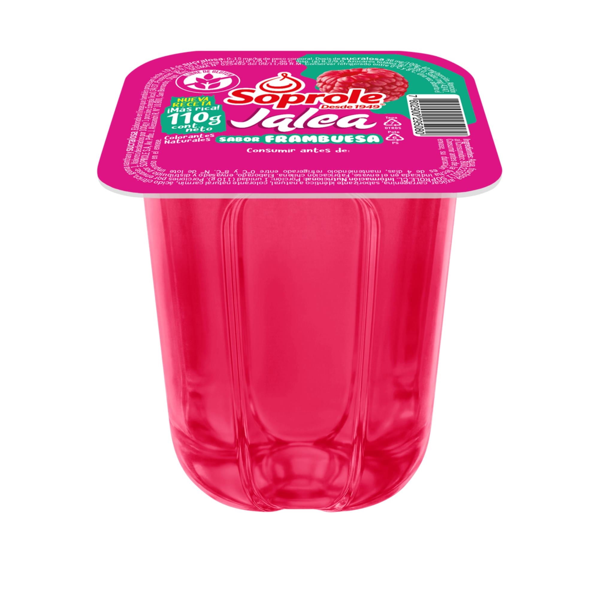 Jalea Sabor Frambuesa Pote 110 g Soprole