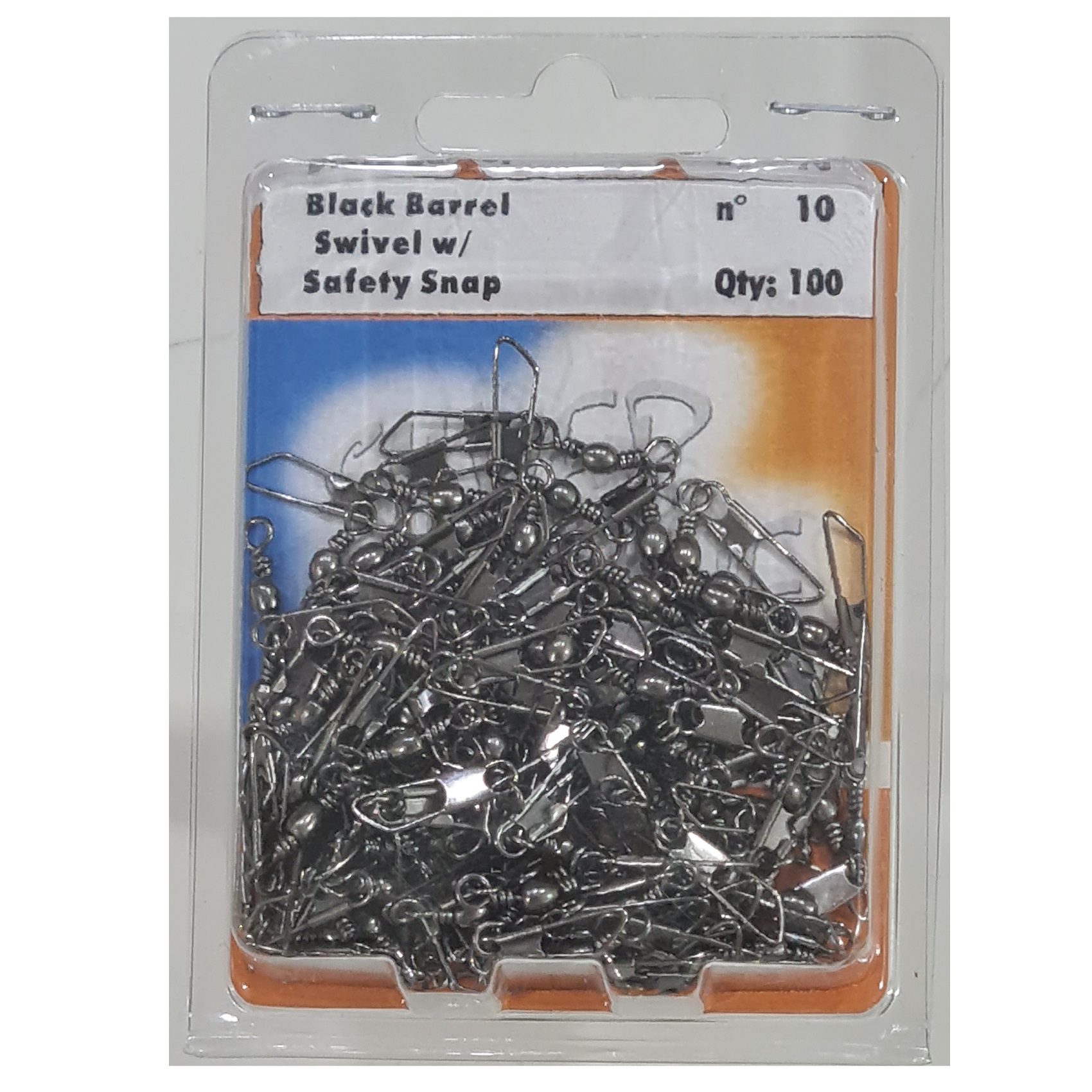 Silver Wave - Destorcedor Con Snap Para Pesca Negro #10 En Bolsa De 100Un