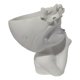 thumbnail image 2 of Figura decorativa mujer de yeso blanco, 2 of 2