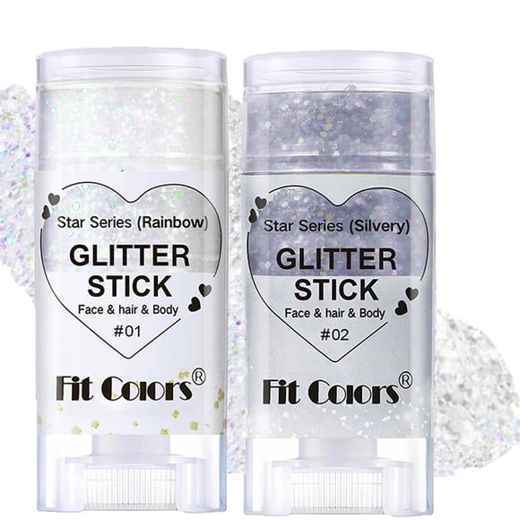 Pakivs Glitter Arcoíris y Plateado – Set de 2 Gel Corporal