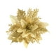 thumbnail image 4 of 10 X Poinsettias Artificiales Simulación de Flores Navideñas Corona para Hacer Flores Artificiales Decoración Navideña para Fiestas Y Días Festivos Dorado, 4 of 5