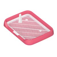 Magideal - Soporte Para Inodoro De Entrenamiento Para Perros En Interiores Con Bandeja Protectora De Malla Para Pared, Bandeja Para Orinal Para Perros Pequeños Y
