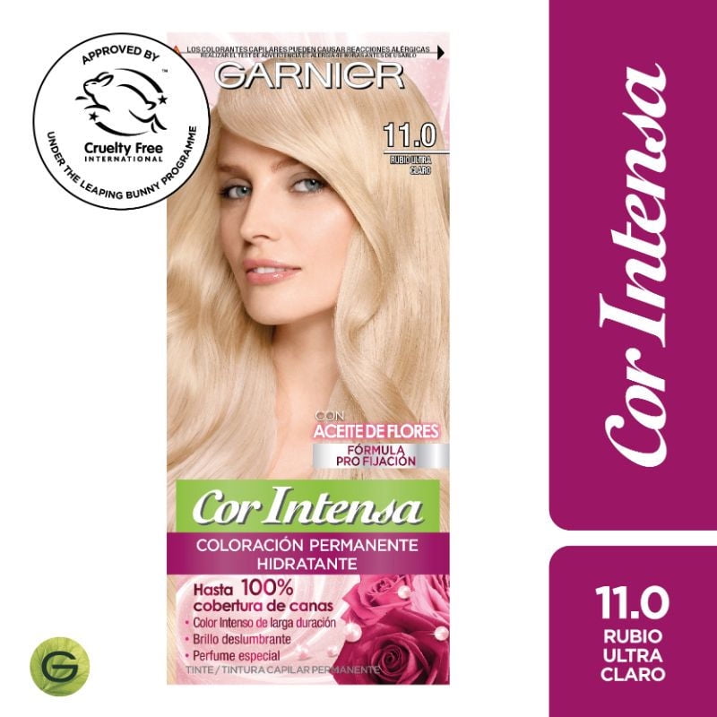 Coloración Cabello 11.0 Rubio Ultra Claro 1 Un Cor Intensa Garnier
