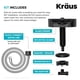thumbnail image 5 of Enjuagadora de vidrio Kraus CleanMate KGR-500MB para fregadero de cocina, 5 of 9