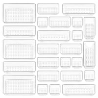 Set Organizador De Cajones Vtopmart De Plástico Transparente, 25 Unidades