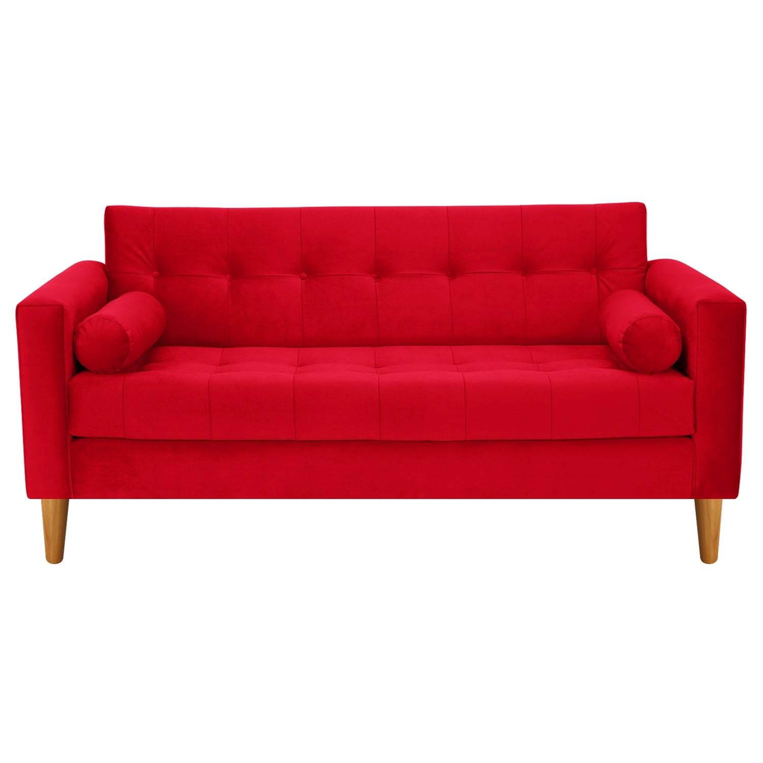 Bodevir - Sofa Retro 3c Felpa 04 Rojo
