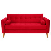 Bodevir - Sofa Retro 3C Felpa 04 Rojo
