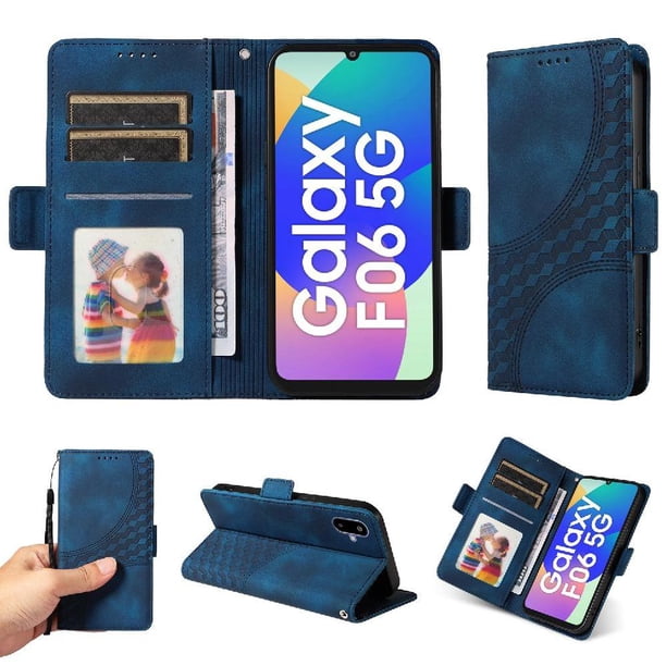 Carcasa FOXDOCK Samsung Galaxy F06 5G de cuero PU, diseño acolchado clásico, protección contra caídas y rayones