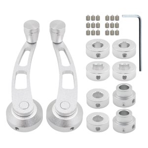 Ioensy - Enrollador De Manivela De Ventana Universal Para Accesorios De Puerta De Vagón Automotriz Plateado