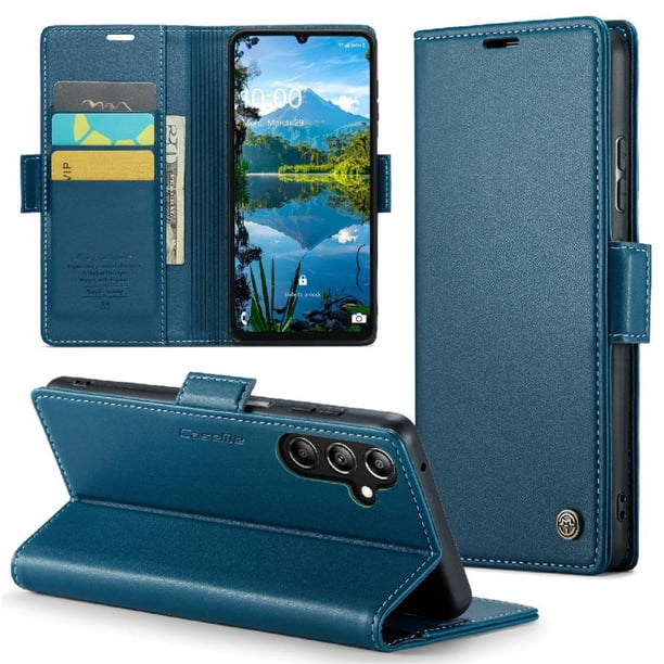 CaseMe tipo cartera Samsung Galaxy A16 con cierre magnético, RFID, tarjetero, soporte, carga inalámbrica