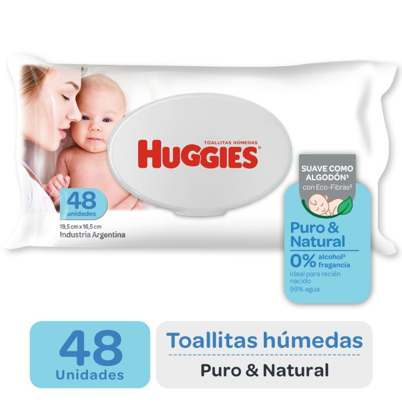 Huggies - Toallitas Húmedas Puro & Natural, Baby Wipes
