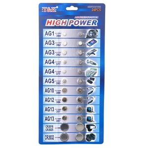 Set De 24 Pilas Botón De Litio Surtidas