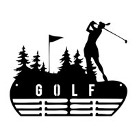 Ioensy - Titular De La Medalla De Golf Silueta De Decoración De Silueta Resistente Para El Dormitorio Del Premio De Deportes