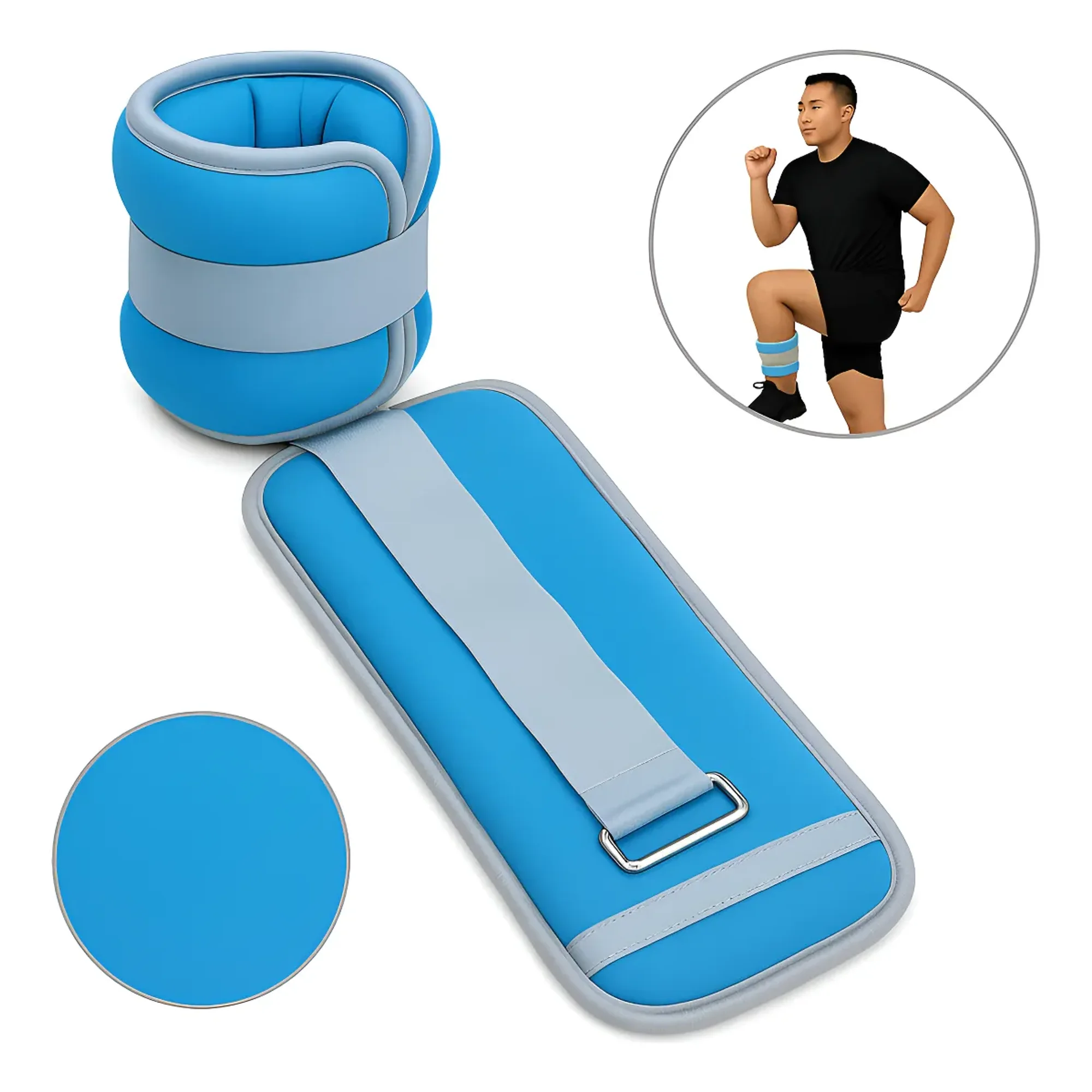 Linea Sport - Par De Pesas Tobilleras Y Muñequeras 1,5 Kg C/u Total 3 Kg