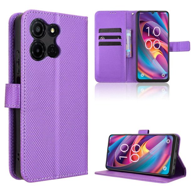 Funda Billetera para Motorola Moto G57 Power con Ranuras y Soporte Morado
