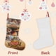 thumbnail image 3 of Max y los Caballeros de la Media Noche Tema: Calcetines de Navidad, fino lino blanco para colgar en escaleras y chimenea, decoración navideña para el hogar, regalo de Navidad.54cm×38cm, 3 of 5