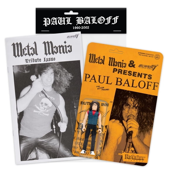 Figura de Acción Super7 Paul Baloff Metal Mania Fanzine 9.5 cm