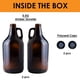 thumbnail image 2 of Botellas FastRack 1,9 L de vidrio ámbar – Pack de 2, 2 of 5