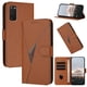thumbnail image 1 of Funda Cartera Fibra de Carbono para Samsung Galaxy S20 FE con Soporte y Cierre Magnético Marrón, 1 of 6