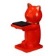 thumbnail image 4 of Gato De Dibujos Animados Estatua Reloj Soporte Mesa Joyería Soporte De Exhibición Rojo, 4 of 5