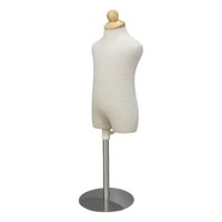 Magideal - Torso De Niño Pequeño, Modelos De Exhibición, Soporte Para Niña Y Niño, Vestido Decorativo, Parte Del Cuerpo, Maniquí De Altura Ajustable De Soporte De Acero