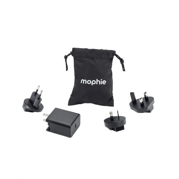 Cargador Mophie Speedport 40 Travel USB-C GaN de 40 W con adaptadores