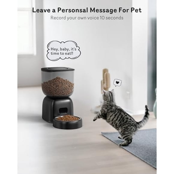 Comedero Automático para Gato Sarpaws F14 3L con Batería y Grabadora de Voz
