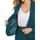 thumbnail image 5 of Conjuntos de Traje para Mujer INSPIRE CHIC Blazer de Manga Larga y Falda Lápiz 2 Piezas Verde Azulado L, 5 of 6