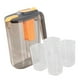 thumbnail image 2 of Jarra Hermética Transparente Para Bebidas Con 4 Tazas, Jarra De Té Helado Para Té, Café, Negro, 2 of 3