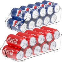 Simple Houseware - Organizador De Latas De Refresco, Sencillo, Transparente, Juego De 2