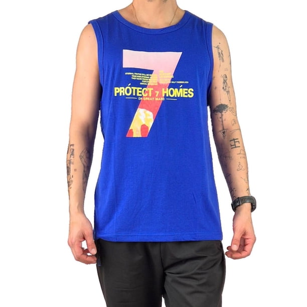 Polera Sin Manga Musculosa Hombre Diseño Colores 294