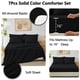 thumbnail image 5 of Juego de edredón CozyLux, completamente negro, 7 piezas, cama en bolsa, 5 of 9
