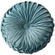 thumbnail image 1 of XmhyTop Almohada decorativa redonda plisada, terciopelo suave y felpa neutra, 1 pieza, 15 pulgadas de diámetro, cojín de asiento, Estilo D, Verde, 1 of 5