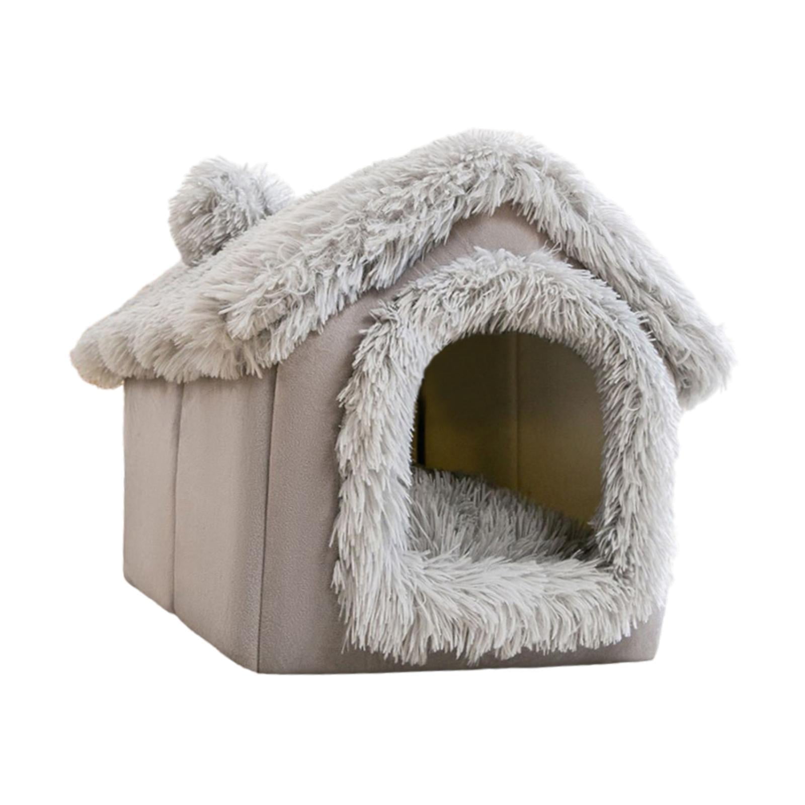 Magideal - Casa Para Perros, Tienda De Campaña Cerrada Para Interiores, Cabaña Con Cojín, Espacio Cómodo Multifuncional Extraíble Para Viajes Al Aire Libre, Cama Gris S