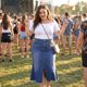 thumbnail image 2 of Falda de mezclilla midi casual con bolsillos y abertura frontal, talle alto vintage, dobladillo sin rematar, estilo sirena, para mujer de talla grande Agnes Orinda, talla 3X, azul, 2 of 9