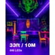 thumbnail image 2 of Kit de tiras de luz LED negra Onforu, 10 m, 600 unidades, 12 V, 2 of 7