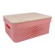 thumbnail image 4 of Cesto De Ropa 11L CH00329 Tapa Bambú Rosado, 4 of 5