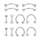 thumbnail image 4 of 12 Unids / Set Stainlee Steel Nose Eyebrow Lip Studs Pendientes para Street Casual Ocasión Especial de Acción de Gracias, 4 of 5