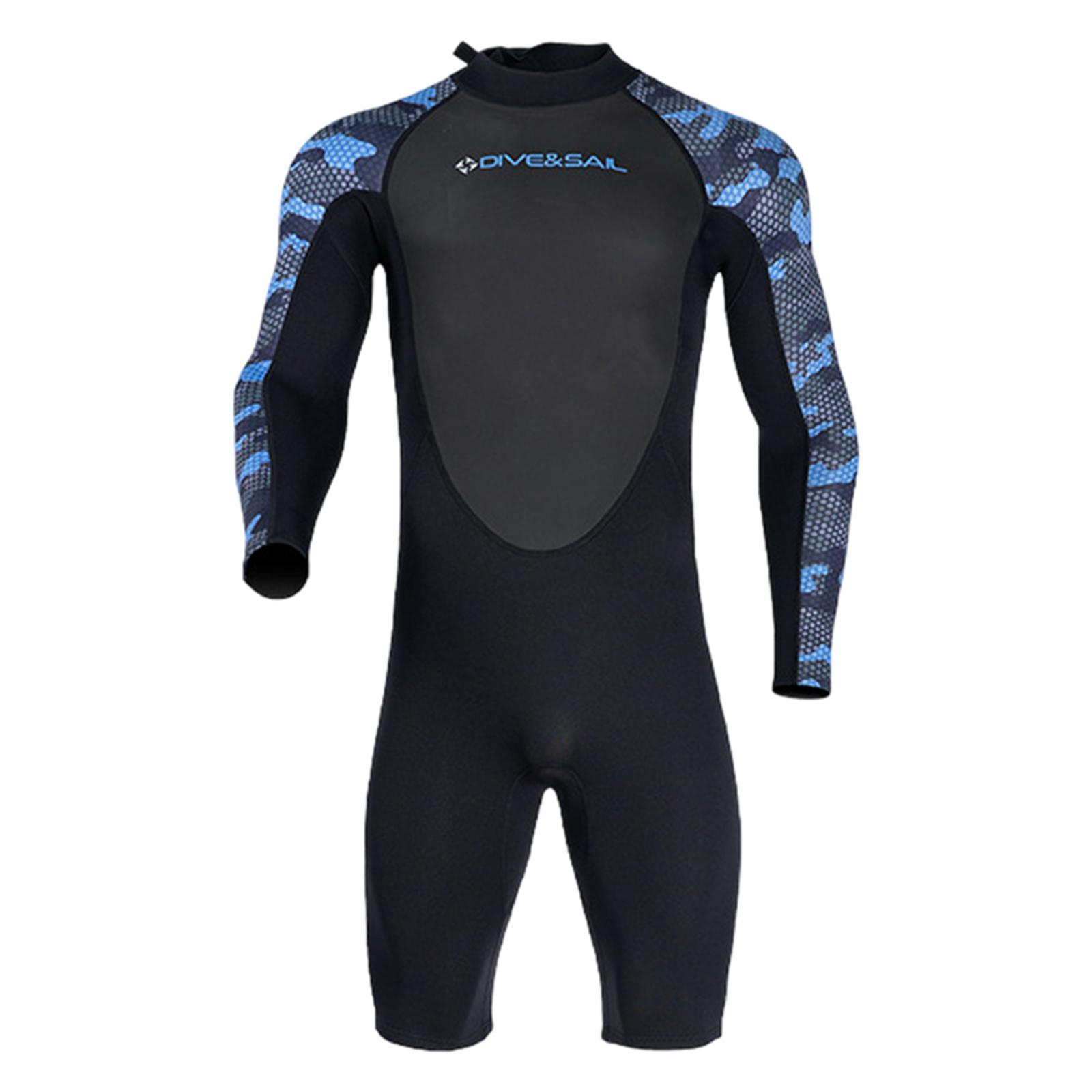 Ioensy - Traje De Neopreno De 2 Mm Para Hombre, Traje Corto Para Mantener El Calor, Para Pesca Submarina, Natación, 3Xxl