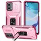 thumbnail image 1 of Funda Armada para Motorola Moto G 2023 4G con Tapa Deslizante y Soporte Magnético Giratorio Rosa, 1 of 5