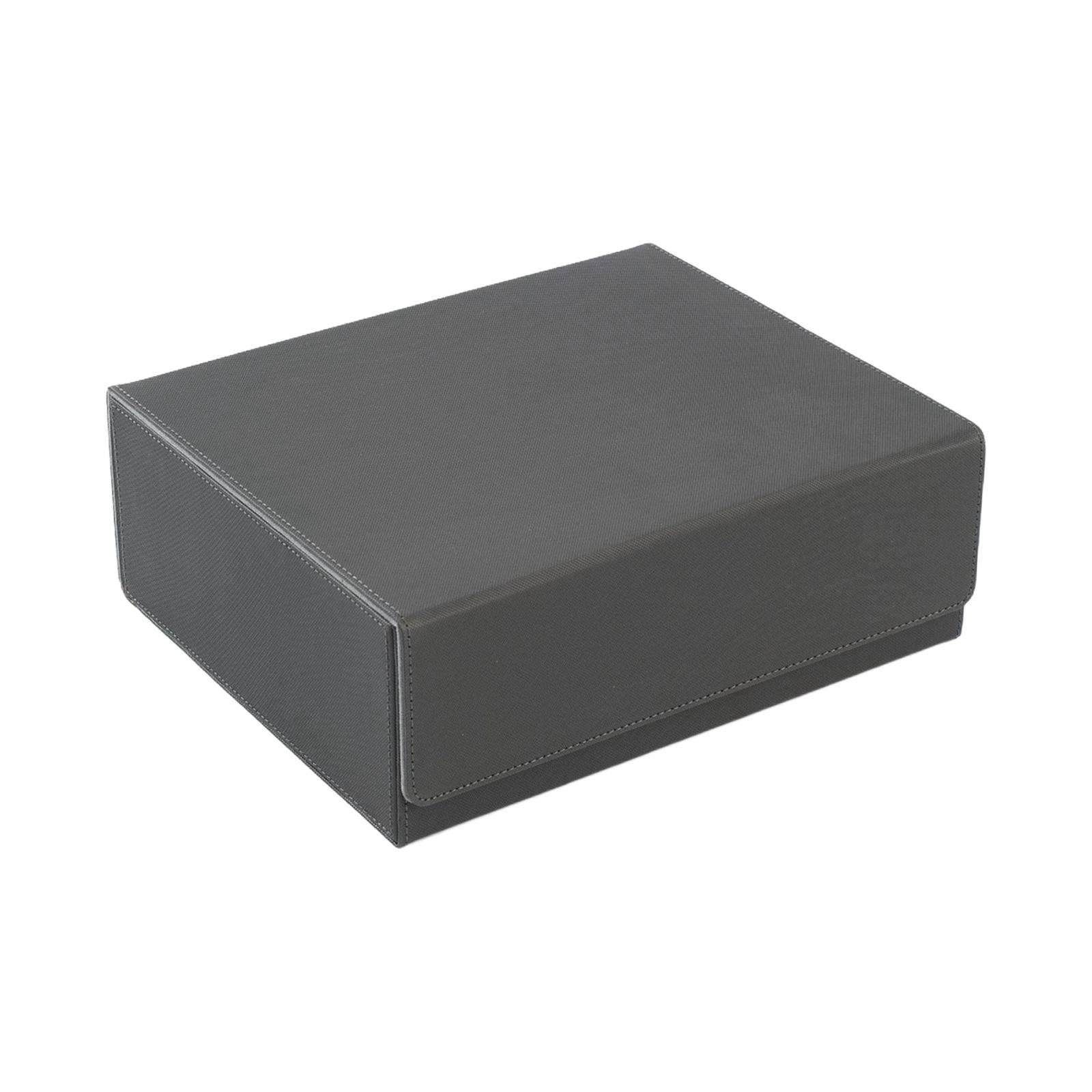 Magideal - Caja Para Barajas De Cartas Con Capacidad Para Más De 1800 Cartas, Impermeable, Regalo Para Coleccionistas, Cierre Magnético. Gris Oscuro