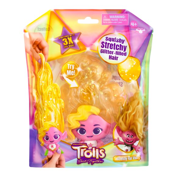 Los trolls de Doll DreamWorks unen su cabello blando y elástico Viva