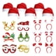 thumbnail image 1 of Gafas De Navidad Y Sombreros Set Foto Booth Props Party Santa Claus Hats 18 PCS B, 1 of 5