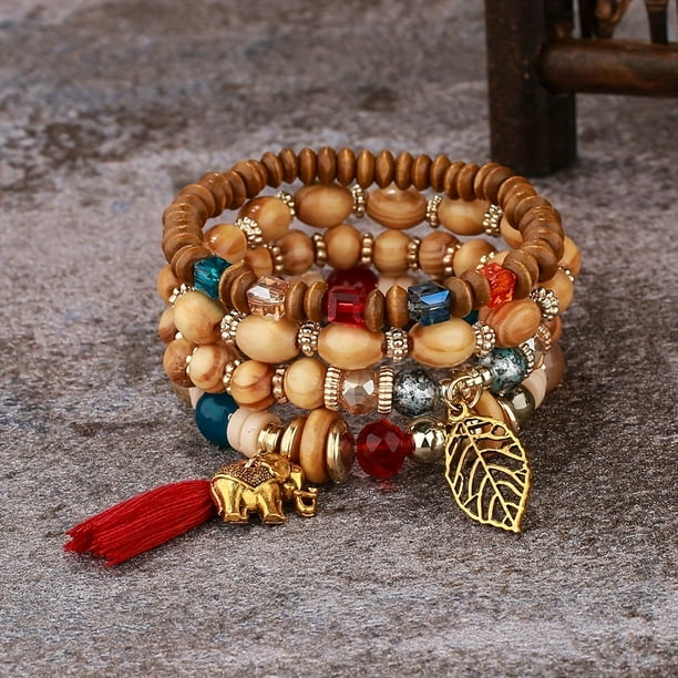 Creative Bohemian Bracelet Layered Beaded Stretch Bracelet