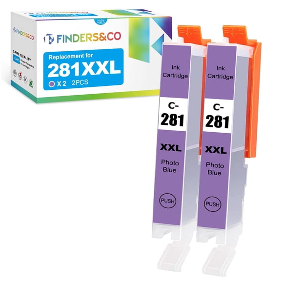 Cartucho de tinta FINDERS&CO CLI-281 XXL Photo Blue de 12,5 ml, paquete de 2