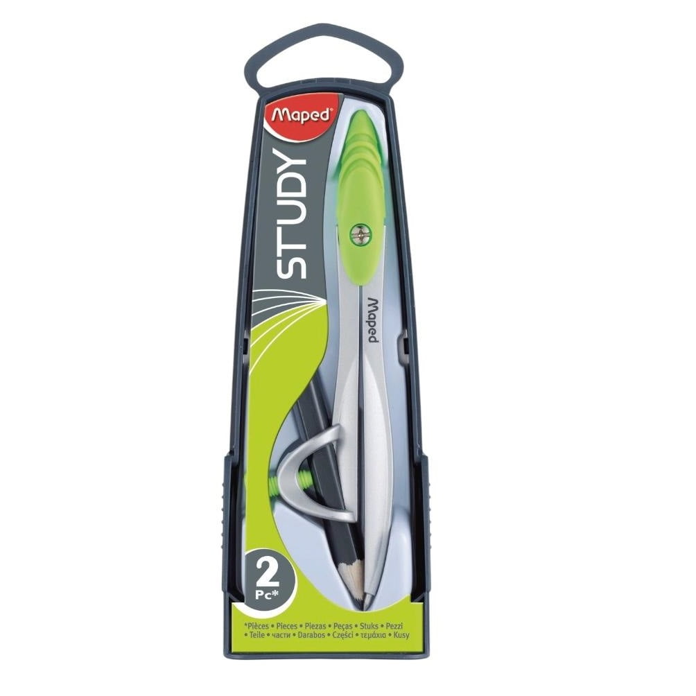 Maped - Pack De 2 Compas Con Abrazadera Y Lápiz 2 Piezas