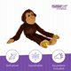 thumbnail image 3 of Juguete de peluche para múltiples mascotas que se balancean en forma de mono Safari con 5 chirriadores, 3 of 9