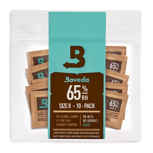 Paquetes de control de humedad Boveda al 65% para almacenar 5 artículos, paquete de 10