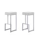 thumbnail image 1 of Taburete de bar Best Master Furniture de terciopelo plateado, juego de 2, 1 of 2