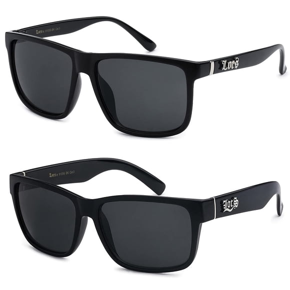 Gafas de Sol Locs Pack de 2 Negro 91055+91070